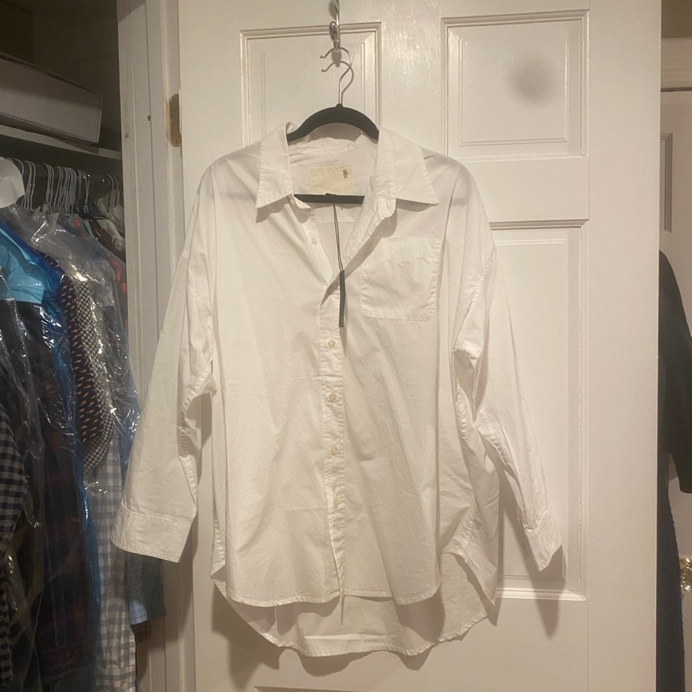 nwt r13 drop neck oxford shirt size xsmall